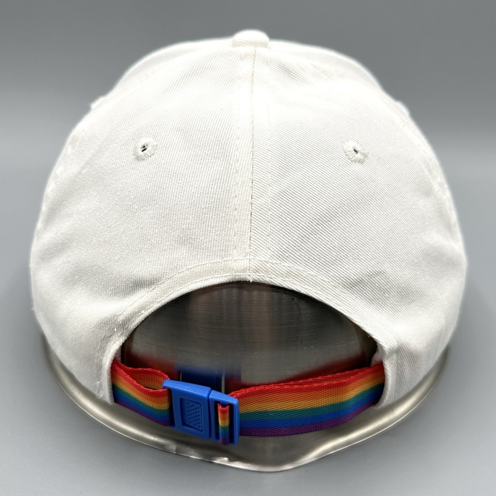 Walt Disney World Pride Hat White Castle Rainbow Adult Adjustable Cap Stretch - Picture 6 of 9